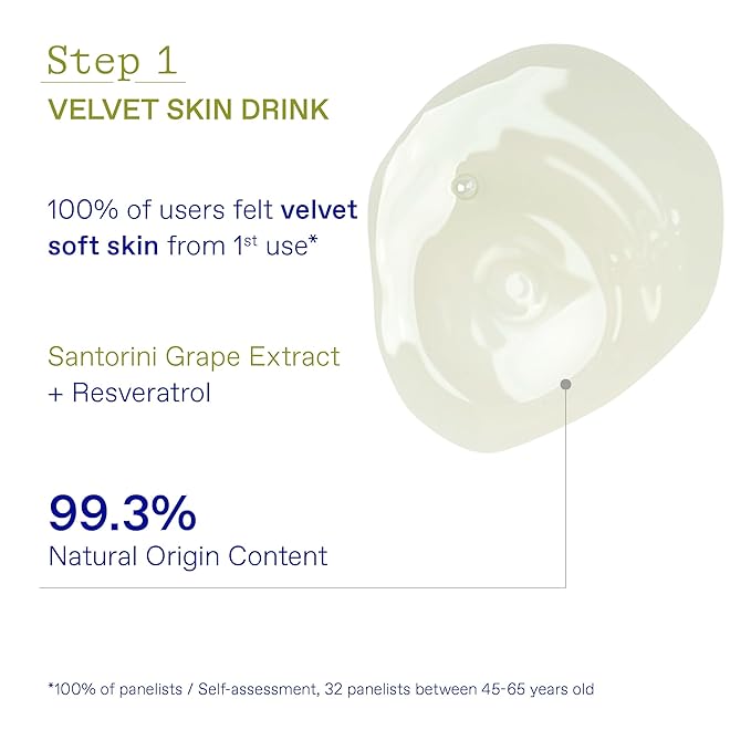 KORRES Santorini Grape Duo Regimen Set, Velvet Skin Drink Face Oil & Poreless Skin Cream, Smooth & Hydrate Skin, Refine Pores & Texture, Resveratrol & Salicylic Acid, Vegan, Full Size, 30ml + 40ml