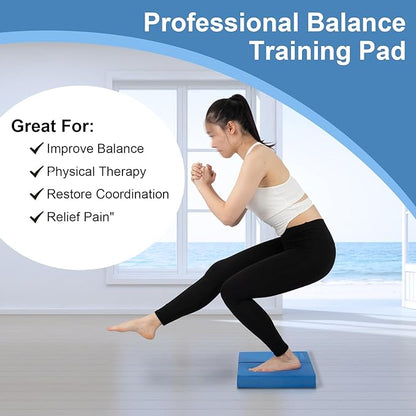 StrongTek 2-in-1 Non-Slip Balance Pad - High-Density Foam Cushion