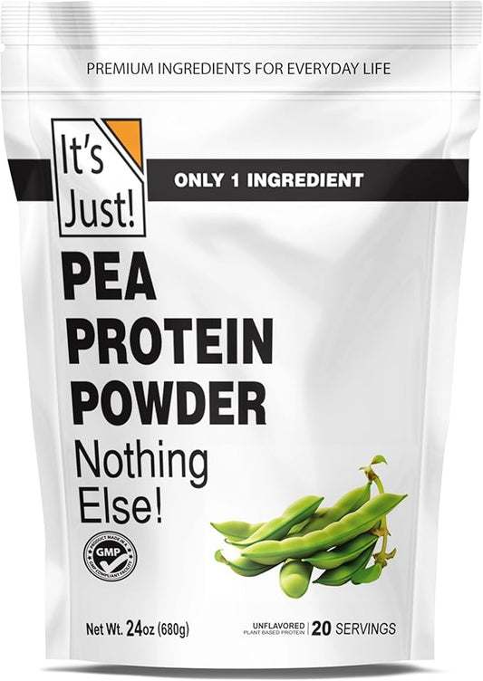 It's Just! - 100% Pea Protein, Vegan Plant Based, Grown in Canada, Premium Quality, Smooth Texture, Gluten Free, Keto Friendly (1.5 Pound, Unflavored)