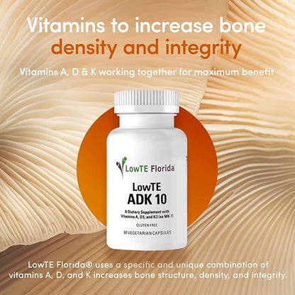 ADK 10-90 Capsules I Vitamin D3 K2 & A, Multivitamin Supplement for Stronger Bones, Teeth & Heart* and Normal Blood Pressure*, High Potency Vitamin ADK with Vitamin D3 10,000 iu