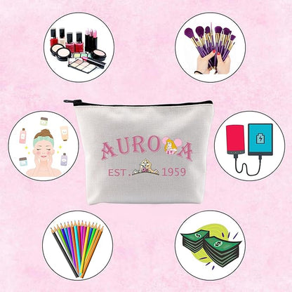 TSOTMO Princess Lover Gift Est 1959 Zipper Pouch Bag Pencil Bag Birthday Gift For Daughter Niece Granddaughter (AUR EST 1959)
