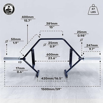 Trap Bar [Bells of Steel] Premium Hex Bar Deadlift 700lb Capacity
