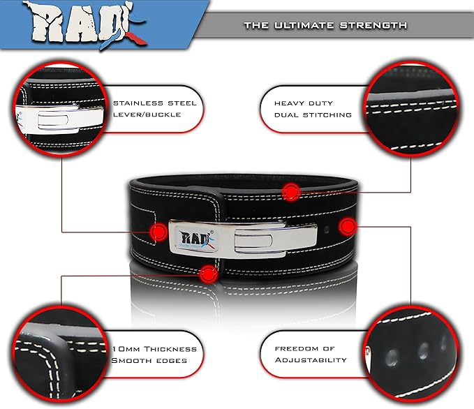 RAD Weight Lifting Belt for Men & Women 4 Inch 10 mm