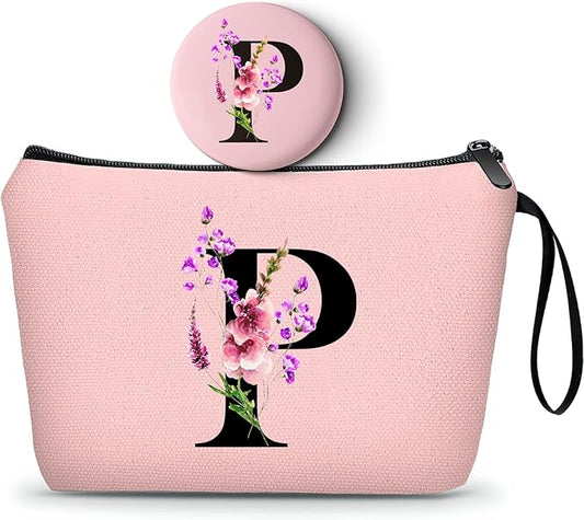 SEAMOON Birthday Inspirational Bridesmaid Proposal Team Small Gifts for Women Mom Aunt Teacher Sister Coworkers Makeup Cosmetic Bag Travel with Mirror Mothers Day Christmas Graduation P