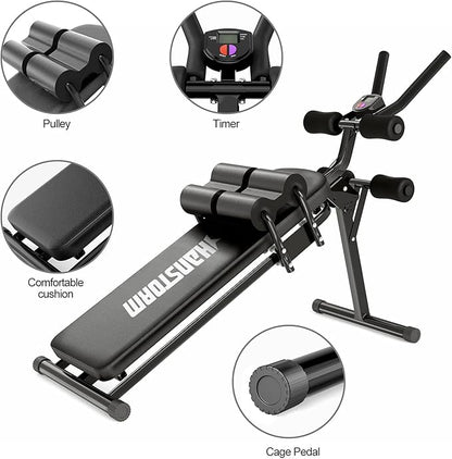 HANSTORM Adjustable Folding Sit Up Bench Workout