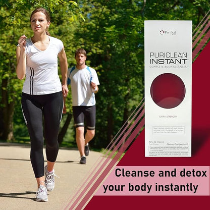 Wellgenix Puriclean Instant Complete Body Cleanser, 32 Fl Oz Fruit Punch, Premium Extra Strength Herbal Cleanse Detox Drink (2 Pack)