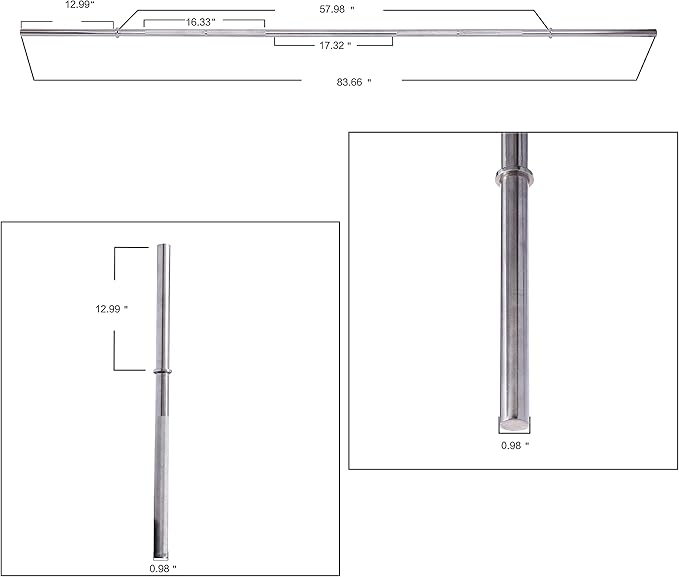 Sporzon! Olympic Barbell Standard Weightlifting Barbell