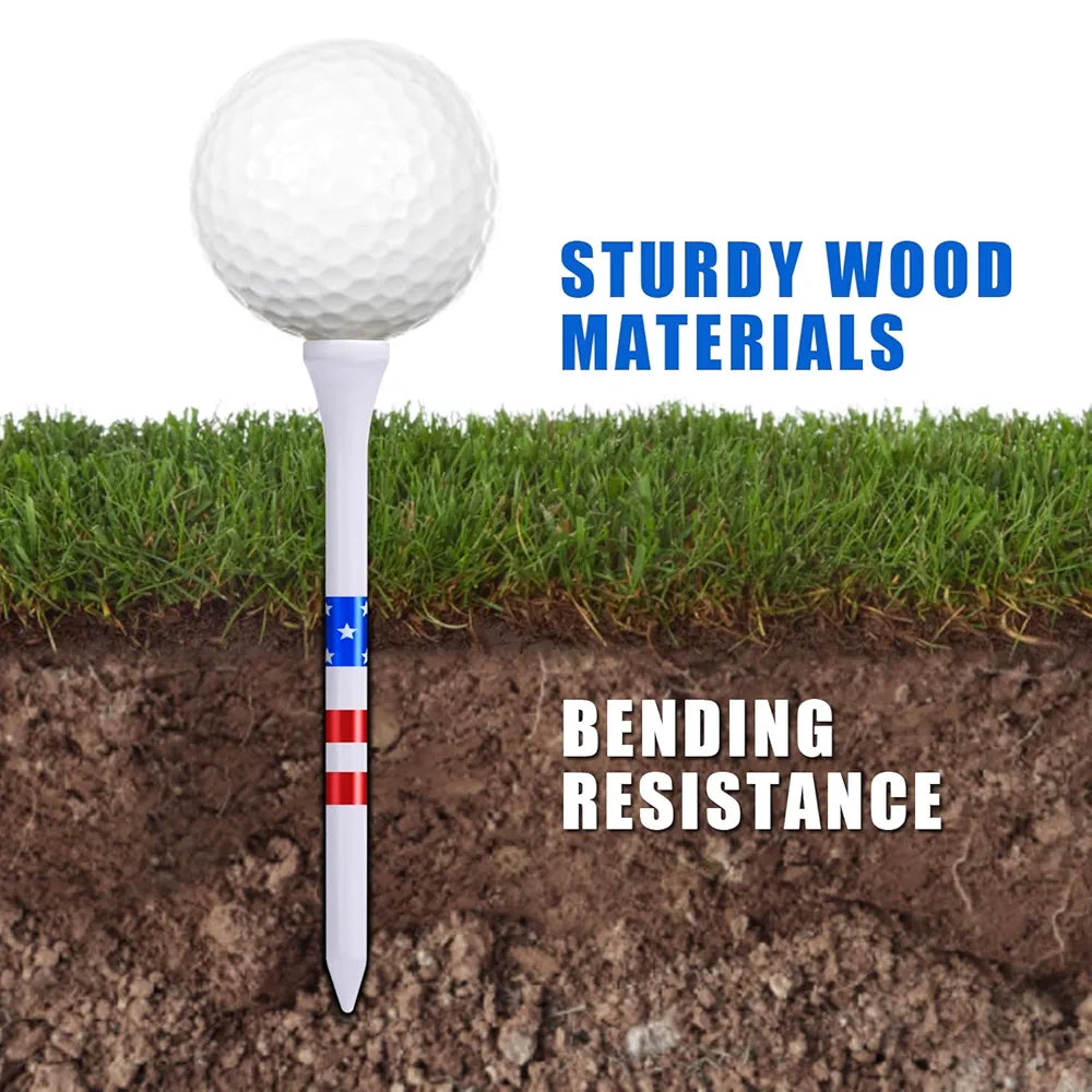 Premium Golf Tees Choose Between 200 Count or 100 Count, Professional Marking System Golf Tees 3-1/4 Inch, Reduce Friction Side Spin More Stable Golf Tees