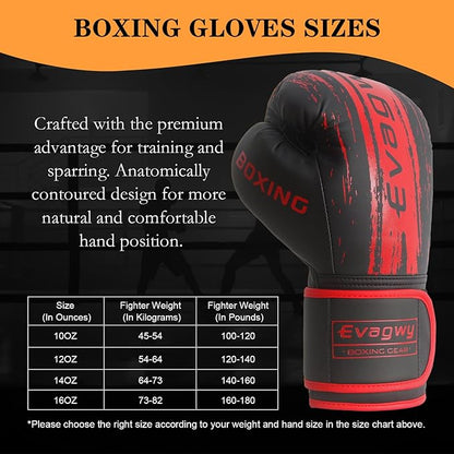 Boxing Gloves for Men and Women，Pro Training Sparring，Suitable for Boxing Kickboxing MMA Fighting，Adult Heavy Punching Bag Gloves，Workout Gloves for Boxing，Muay Thai