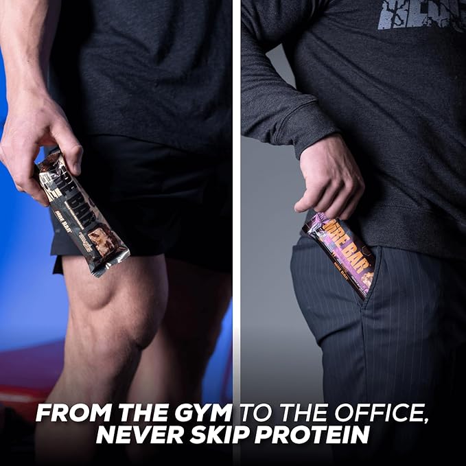 REDCON1 MRE Protein Bar, Peanut Butter Jelly - Contains MCT Oil + 20g of Whole Food Protein - Easily Digestible, Macro Balanced Low Sugar Meal Replacement Bar (12 Bars)