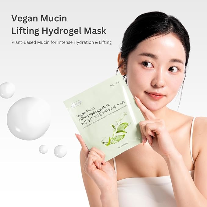 OHMYPURE Hydrogel Collagen Korean Face Mask Luxury Skin Care 2 EA (VeganMucin)
