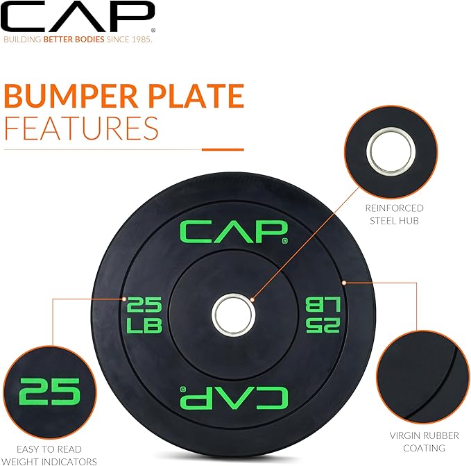 CAP Barbell Rubber Olympic Bumper Plate