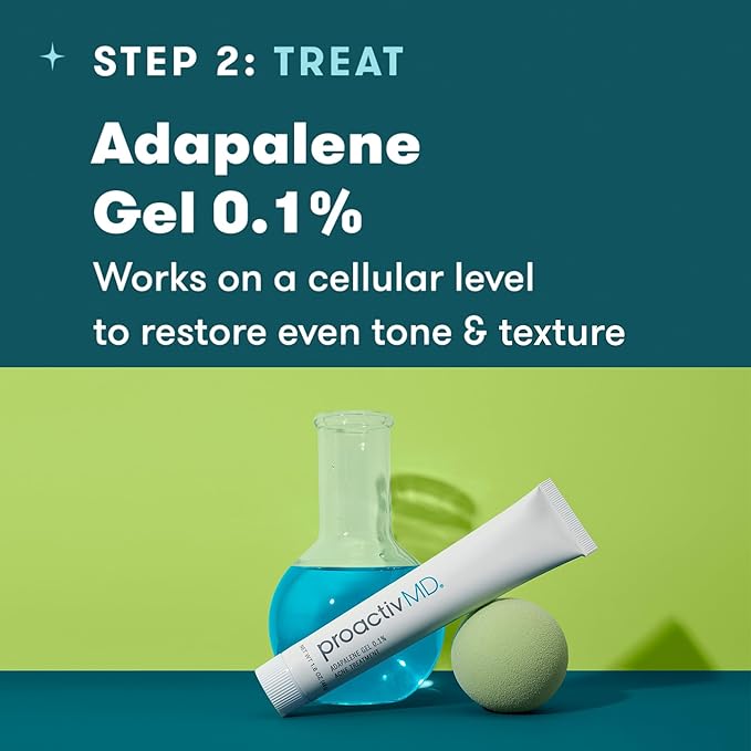 Proactiv MD 3-Step Routine, Ultra-Gentle Face Cleanser, 0.1% Adapalene Gel Treatment, Ultra-Hydrating Moisturizer, 90-Day Acne Treatment Kit