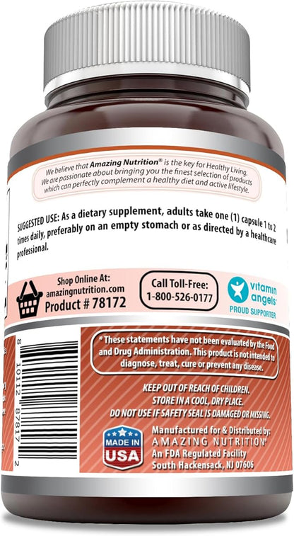 Amazing Formulas L-Lysine 500 mg Capsules Amino Acid Supplement | Non-GMO | Gluten Free | Made in USA (120 Count)
