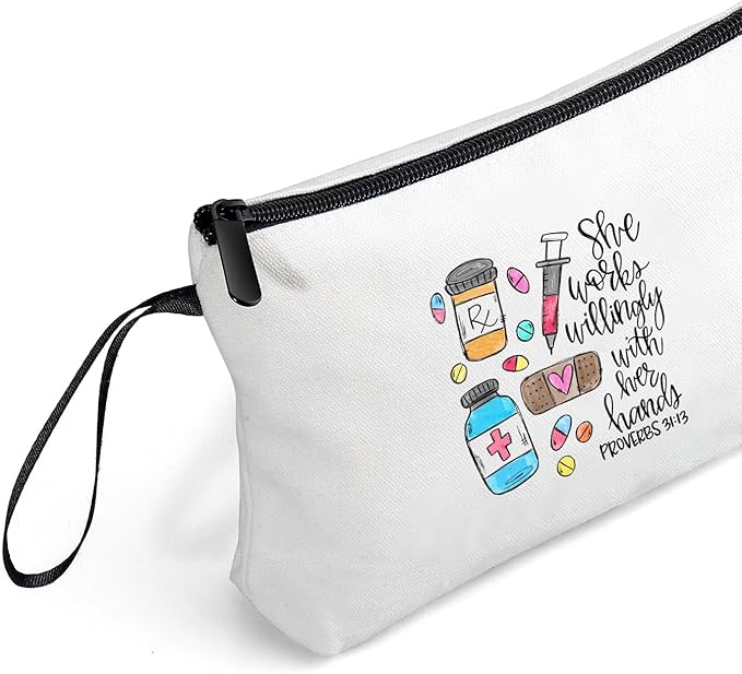 Pharmacist Gifts for Women,Gifts for Pharmacists,Technician Gifts,Funny Gifts,Unique Gifts for Women Female Friend,Thank You Gifts,Travel Cosmetic Pouch,Christmas for Doctor Nurse