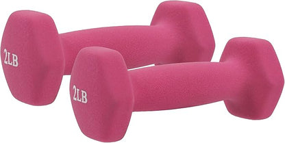 Sunny Health & Fitness Neoprene Coated Hex Shaped 2LB, 5LB, 5LB, 8LB, 8LB, 10LB 10LB