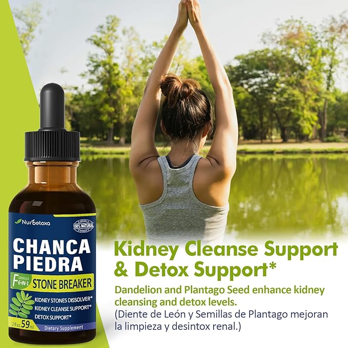 Herbal Formula with Stone Breaker & Horsetail Extract for Kidney Stones Dissolve, Kidney Cleanse Support & Detox Support. 2oz