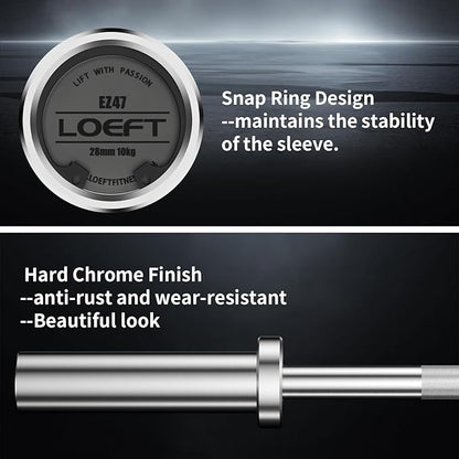 Olympic Barbell 25 lbs with 1500 lbs Weight 190K PSI 2" Weight