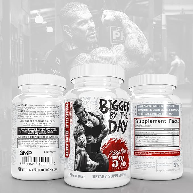 5% Nutrition 2-Stack | Liver & Organ Defender with NAC + BiggerByTheDay | Liver, Kidney, & Heart Support + Anabolic Muscle Builder, Hardcore Lean Mass Gainer with Turkesterone, HICA, L-Leucine