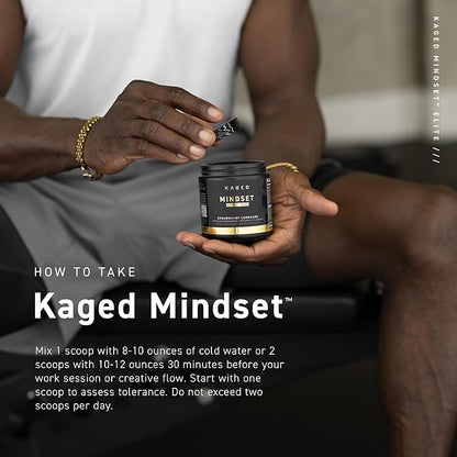 Kaged Nootropic Mindset Elite | Focus and Productivity Supplement | Stimulant Free | Supports Working Memory, Focus, and Mood* | Strawberry Lemonade - 30 Servings