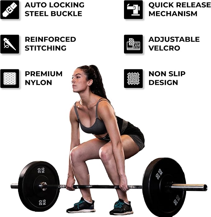 Quick Locking Weight Lifting Belt - Adjustable Lifting 4 inch