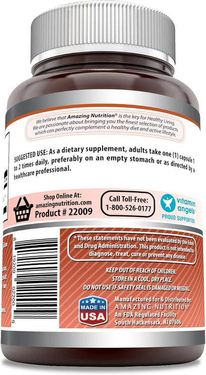 Amazing Formulas L-Lysine 500 mg Capsules Amino Acid Supplement | Non-GMO | Gluten Free | Made in USA (500 Count)