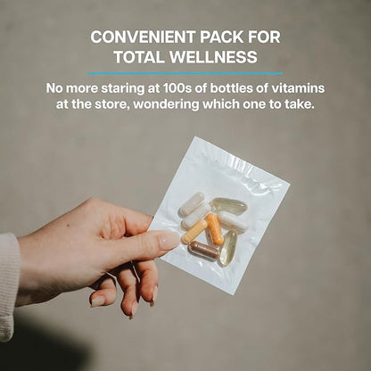 Revive MD Essential Vitamin Packs for Women & Men, Vitamins Pack Daily Nutrient Supplement - Travel-Friendly Multivitamin Packets with Arjuna & Turmeric Extract Support Heart, Joint, & Organ Health