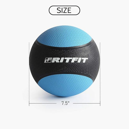 RitFit Weighted Medicine Ball - Non-Slip Rubber Shell