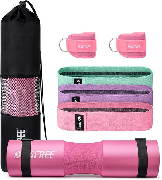 G4Free 7pcs Barbell Pad Set for Squat 2 Gym 3 Hip