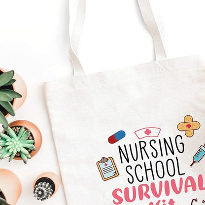 WCGXKO Nurse Gift Nurse Cosmetics Gift Nursing School Survival kit Gift for RN CNA LPV BSN LVP (NURSING SCHOOL tote)