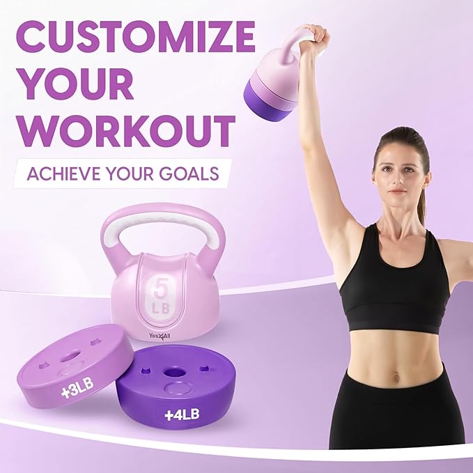 Yes4All Kettlebell Sets - Adjustable Kettlebell Set