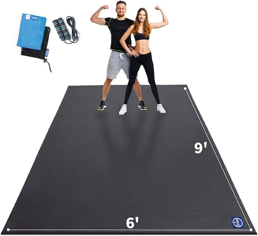 MRO Extra Large Exercise Mat For Home Gym 15'x6'/12'x6'/9'x6'(7mm) Workout