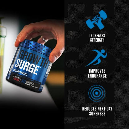 Jacked Factory Growth Surge Creatine Post Workout w/L-Carnitine - Daily Muscle Builder & Recovery Supplement with Creatine Monohydrate, Betaine, L-Carnitine L-Tartrate - 30 Servings, Fruit Punch