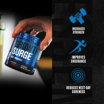 Jacked Factory Growth Surge Creatine Post Workout w/L-Carnitine - Daily Muscle Builder & Recovery Supplement with Creatine Monohydrate, Betaine, L-Carnitine L-Tartrate - 30 Servings, Cherry Limeade