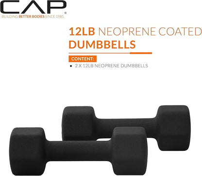 CAP Barbell Neoprene Dumbbell Weights Pairs & Sets | Multiple Colors