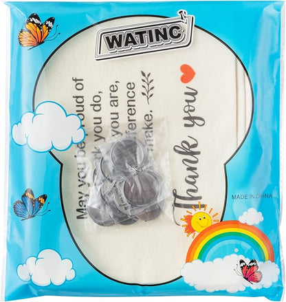WATINC Appreciation Keychain Thank You Gifts Set - 6Pcs Thank You Key Chains & 6Pcs Proud of You Make a Difference Makeup Cosmetic Bags Inspirational Presents Bulk for Teacher Man Wowen