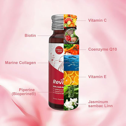 Liquid Collagen for Women, Collagen Drink with 10,000mg Marine Collagen Peptides, Collagen Liquid for Women for Hair Growth, Skin Repair, Nail Strength, 1.69 Fl Oz (Pack of 10)