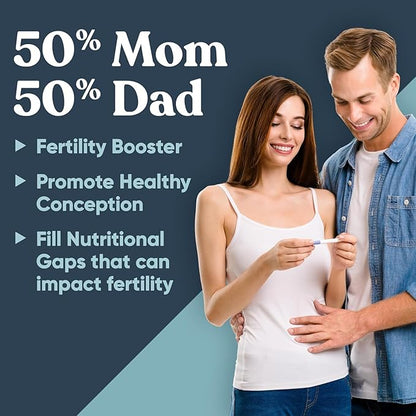 Eu Natural Conception Fertility for Her & Him Bundle - Fertility Supplements Combo for Women & Men – Prenatal Vitamins – Promote Hormone Balance, Cycle Consistency, Aid Ovulation – 120 Count
