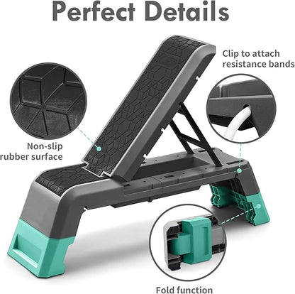 leikefitness Multifunctional Aerobic Deck with Cord Workout Platform