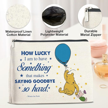 YeleY Winnie the Pooh for Women Girls, Leaving Gift, Classic Winnie the Pooh Cosmetic Makeup Bag for Teens Women Friends Winnie the Pooh Purse