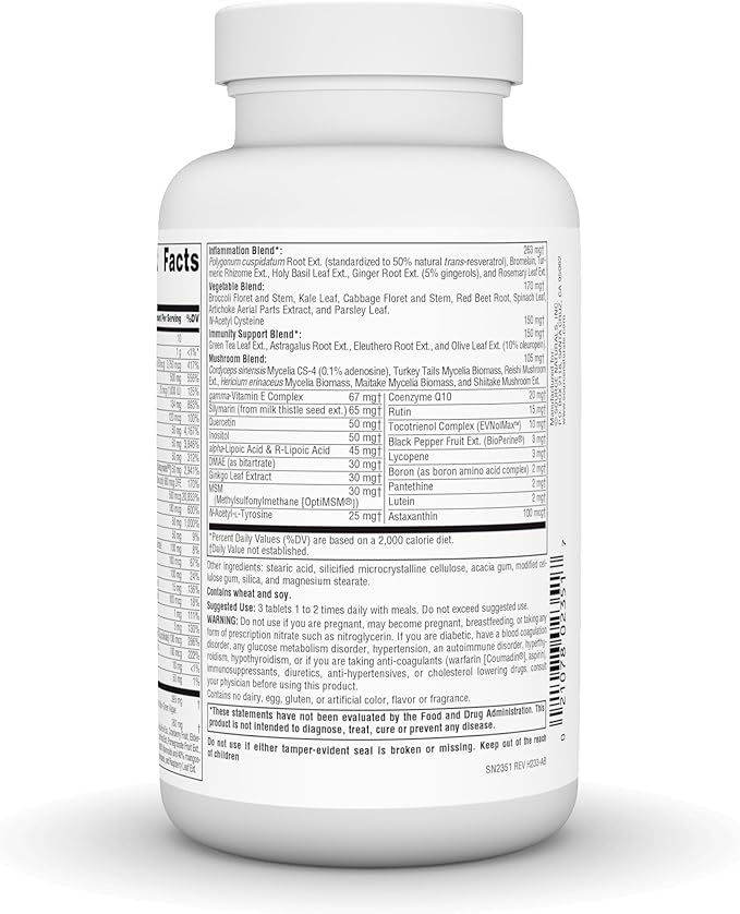 Source Naturals Life Force Green Multiple, Energy Activator with Superfoods*, Helps Bring Balance to All 12 Deep Meatabolic Systems in The Body* - 45 Tablets