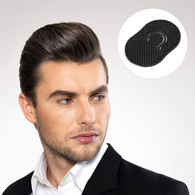 6 Packs Soft Portable Pocket Palm Combs, Shampoo Comb, Massager Hair Brush, Scalp Massager Brush(Black)