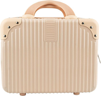 Framendino, Portable Hard Shell Cosmetic Suitcase Makeup Travel Case Pink