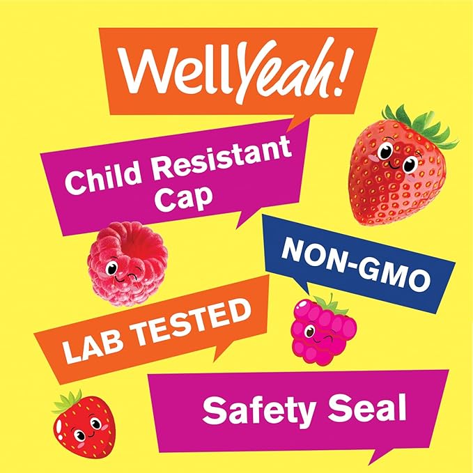 Probiotics for Kids Gummies -10 Billion CFU - for Gut Health, Immune Health and Digestive Support - Berry Flavor Chewable Supplement - Vegan, Non GMO, Gluten Free Kids Probiotic -60 Gummies