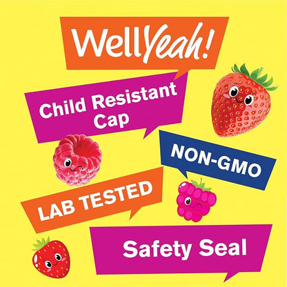 Probiotics for Kids Gummies -10 Billion CFU - for Gut Health, Immune Health and Digestive Support - Berry Flavor Chewable Supplement - Vegan, Non GMO, Gluten Free Kids Probiotic -60 Gummies