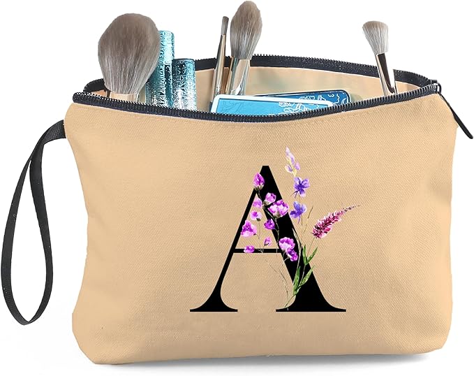 SEAMOON Maid of Honor Friendship Birthday Gifts for Women Her Aunt Sister Bridesmaid Coworkers Bride Personalized Makeup Cosmetic bag with Mirror Mothers Day Christmas Graduation A