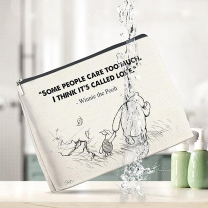 YeleY Winnie the Pooh Gifts for Women Girls Inspirational Gift Winnie the Pooh Makeup Bag for Girls Women Friends Pooh Bear Cosmetic Bag Friendship Makeup Zipper Pouch