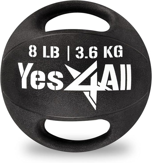 Yes4All Medicine Ball Dual Grip/Exercise Weighted Ball