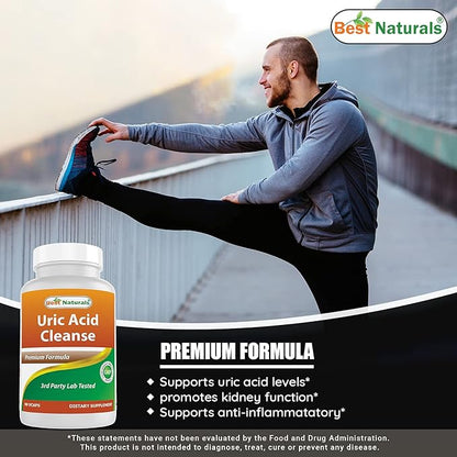 Best Naturals Uric Acid Cleanse Vitamins for Men and Women - 90 Veggie Capsules (90 Count (Pack of 3))