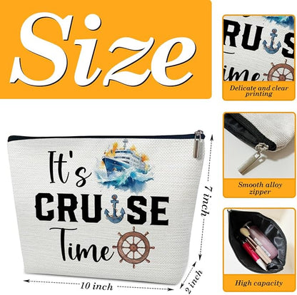 Cruise Travel Makeup Bag, Toiletry Cosmetic Zipper Pouch For Women Girls Mom Sister Friend, Wet and Baby Diaper Organizer, Cruise Lovers Summer Vacation Gifts